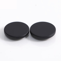 Kancing Resin Pabrik Lubang Tak Terlihat 25 mm Kancing Shank Hitam untuk Mantel Pria Aksesoris Pakaian Ramah Lingkungan Kancing Kustom