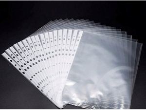 Protège-feuilles A4 à 11 trous en PP, pochettes de classement pour documents, chargement par le haut, lot de 100 - Product Image 4