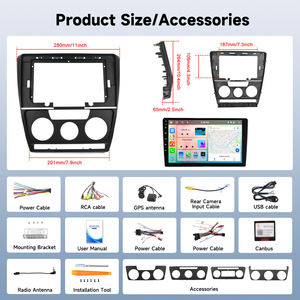 Radio para Auto Podofo de 10.1" con Android, CarPlay y Android Auto Inalámbricos, GPS, WIFI, Hifi, EQ, DSP, OBD2 para Skoda Octavia 2004-2014 - Product Image 6