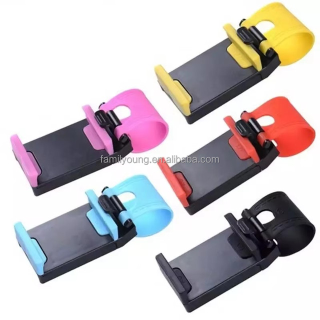 Universal Car Steering Wheel Mobile Phone Holder Mount Buckle Socket Holder Bike Clip Navigation GPS Phone Stands