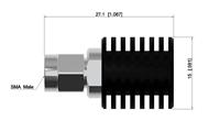 S MA-50JRG-18-5W Charge fictive coaxiale RF 50 Ohms 5W DC-18GHz, charge de terminaison mâle S MA pour mesure et test RF micro-ondes
