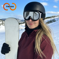 Twooo SHOW05 Nouvelles lunettes de ski cylindriques pour femmes, respirantes, anti-buée, imperméables et coupe-vent