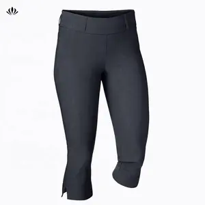 High Performance Women's Slim Fit Four Way Stretch Leg Slit Capri Cargo Golf Pants