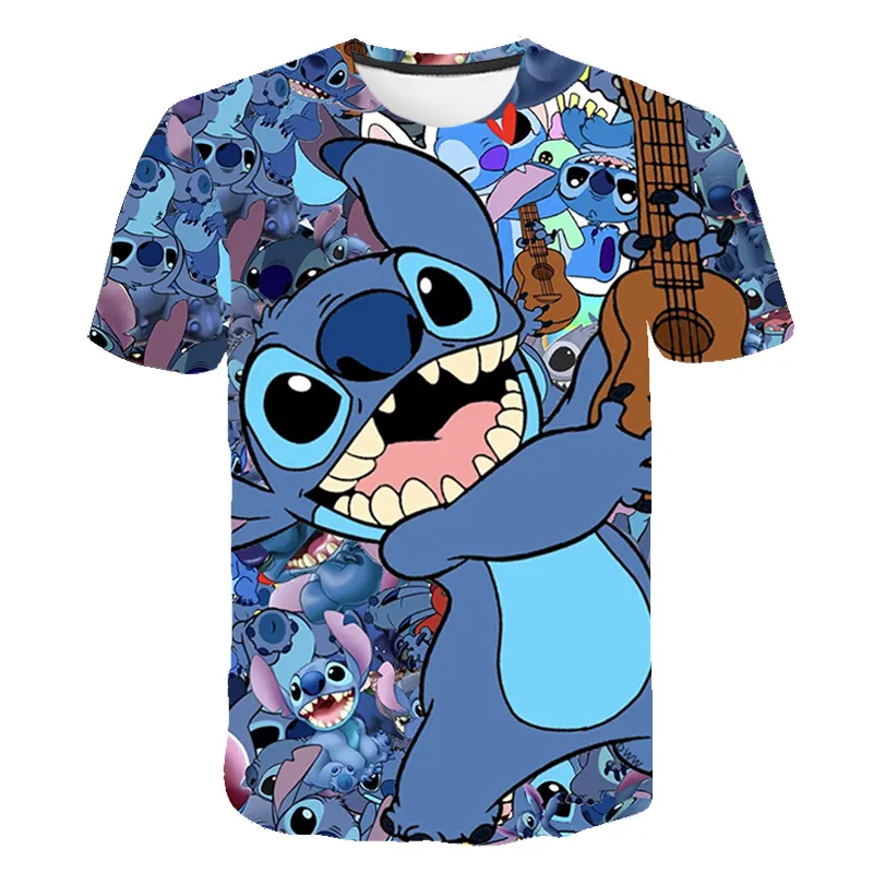Stitch T Shirt Boy Girl Kids Cute 3d Anime tops Tee T-shirt Men women Unisex Summer short sleeve Tshirts Male Camiseta Clothing