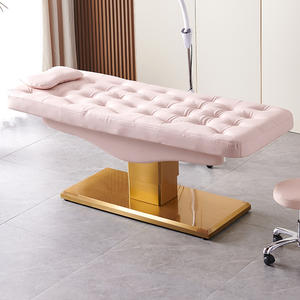 HICOMED con luce a Led 3 motore elettrico Base in oro estetica sedia per il viso Spa salone di lusso iniezione tatuaggio massaggio tavola letto - Product Image 2