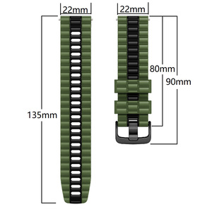 BEEFLYPOWER Bracelet universel en silicone élastique respirant bicolore de 22 mm pour montres connectées Ocean, compatible avec les modèles 3 et <span class=keywords><strong>GT3</strong></span> (10) - Product Image 3