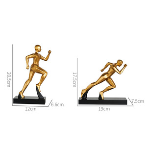 Gold Modern Art Runner Model Resin Ornaments Suitable for Office Desk Home Entrance Decoration - Product Image 5