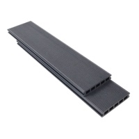 Revêtement de terrasse WPC à relief profond |   Plancher de terrasse extérieur moderne carré anti-UV, imperméable, système de clic, et clôture de jardin composite ignifuge