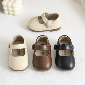 Chaussures de marche à semelle souple pour bébé, chaussures simples, chaussures de princesse pour fille, noires, 0-3 ans - Product Image 2