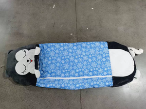 Sac de couchage en peluche anti-coup de pied avec oreiller intégré, motif animaux de dessin animé mignons, pour enfants garçons et filles, utilisation 3 saisons - Product Image 5