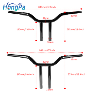 Motorrad Lenker T-Stangen Motorrad 12 "14" Motorrad Lenker Drag Bars für Harley XL883 XL1200 X48 <span class=keywords><strong>Fat</strong></span> Boy Softail Dyna - Product Image 6
