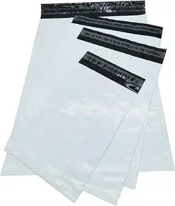Sacs postaux blancs, enveloppes d'expédition solides, emballage d'expédition en poly-paquet de 100(25 chacun: 6.5x9, 9x12,10x14,12x16)