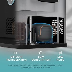 Refrigerador de Coche de Doble Zona EUHOMY de 37 Qt, 12 V, 24 V CC, 110-240 V CA, Control por Aplicación, Congelador Portátil Compacto, Negro - Product Image 3