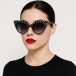 <span class=keywords><strong>Occhiali</strong></span> <span class=keywords><strong>da</strong></span> <span class=keywords><strong>Sole</strong></span> Superhot A0307 Classici Vintage a Occhio di Gatto per Donne, <span class=keywords><strong>Occhiali</strong></span> <span class=keywords><strong>da</strong></span> <span class=keywords><strong>Sole</strong></span> Retrò con Motivo a Pois - Product Image 2