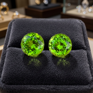 Pierre de péridot vert naturel de qualité supérieure, taille brillant, 7,78 TCW, coupe impeccable, provenant de la mine Supat au Pakistan, taille diamant, 9,0x6,5mm, également disponible. - Product Image 3