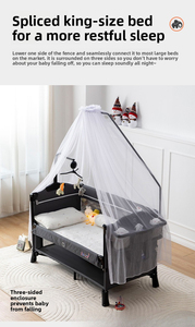 Lit Cododo Multifonctionnel Pliable et Portable pour Bébé avec Levage Unilatéral, Idéal pour Nouveau-né 0-3 Ans - En Stock, Offre Spéciale - Product Image 5