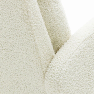 Chaise de salon confortable chaise berçante pépinière Base en bois massif poche latérale blanc Accent fauteuil bébé chaise berçante pour adultes - Product Image 2