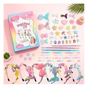 Wholesale Headband Design Set Girls Butterfly Wings <b>Gems</b> Stickers Flower Decoration <b>Craft</b> Supplies Present Pack - Product Image 6