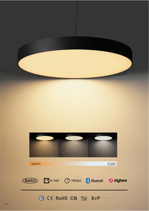 Plafonnier suspendu led <span class=keywords><strong>suspension</strong></span> <span class=keywords><strong>abat</strong></span>-<span class=keywords><strong>jour</strong></span> rond en aluminium avec smd longueur de câble réglable <span class=keywords><strong>pour</strong></span> la lumière intérieure - Product Image 5