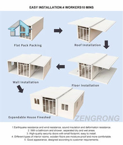 Casa Contenedor Expandible de 10 pies, Transpirable y Aislada, Diseño Moderno, Construcción <span class=keywords><strong>Modular</strong></span> Prefabricada para Patio Trasero, Mini Granny - Product Image 3