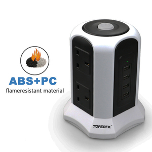 UK Power Dải Tháp Điện Trạm Sạc Mở Rộng Chì Cắm 6 Cửa Hàng + 4USB - Product Image 3