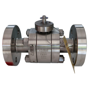 Boule flottante manuelle haute performance DN25 en acier forgé PN160 à bride, personnalisable OEM - Product Image 2