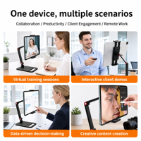 Support de tablette et de téléphone rotatif à 360° en alliage d'aluminium, réglable et pliable, pour bureau, diffusion en direct, vente en gros, OEM, en vrac