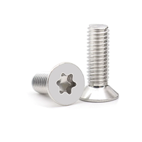 Vis de fixation Torx T15 à tête fraisée hexalobulaire M2 ISO 14581 A2-70 en acier inoxydable, prix de gros