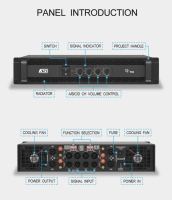 KSA 1000 Watts Amplificador de potencia TD de 4 canales Equipo de audio de clase de audio para un rendimiento de altavoz Premium