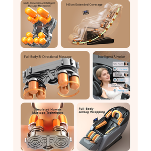 Hochwertiger Luxus-Massagesessel mit Schwerelosigkeitsfunktion, 145 cm Erweiterter Abdeckung, Elektrisch, 3D 4D 8D, Faltbar, Ganzkörper-<span class=keywords><strong>Massage</strong></span> - Product Image 2