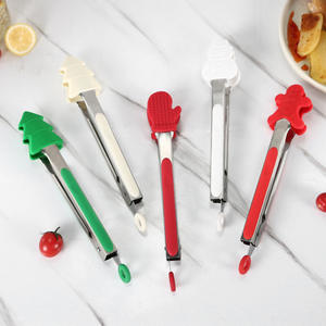 <strong>Kitchen</strong> Accessories Home and <strong>Kitchen</strong> <strong>Gadgets</strong> Christmas Food Tongs <strong>Kitchen</strong> Tongs Stainless Steel Food Clip With Silicone Tips - Product Image 3
