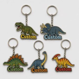 Porte-clés dinosaures personnalisés en gros de haute qualité, figurines préhistoriques, souvenirs de musée de créatures anciennes - Product Image 1