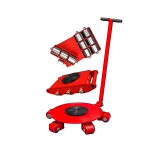 Chariot à roulettes robuste avec roues en caoutchouc et base en plaque diamantée pour la manutention de marchandises industrielles - Product Image 4