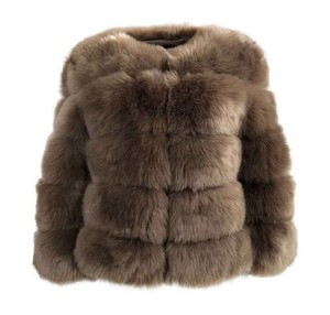 GX2210A <span class=keywords><strong>Giacca</strong></span> Corta Trendy in Ecopelliccia con Collo Tondo per Donna Taglie Forti, Abbigliamento Casual da Donna in Tinta Unita - Product Image 2