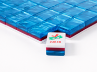 Mahjong Akrilik Motif Marmer Mewah, Ubin Standar Dilukis Tangan, Label Pribadi Kustom Grosir untuk Permainan 4 Pemain