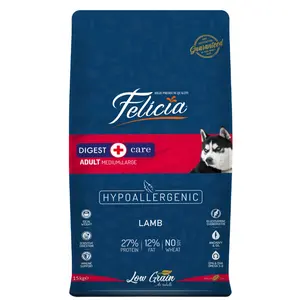 फ़ेलिशिया सूखी कुत्ता खाना वयस्क मेमने चावल 15 kg