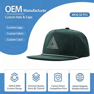 Gorras Snapback Melin al por mayor, gorras personalizadas impermeables de 7 paneles, gorra impermeable con logotipo bordado en blanco - Product Image 1