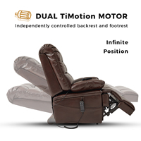 Fauteuil inclinable électrique surdimensionné extra large avec massage chauffant à double moteur CJSmart Home Big Man Power Lay Flat Lift Recliner