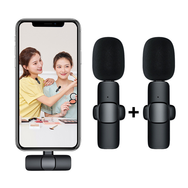 Chest Microphone for Video Camcorder Long Range Live Collar Clip USB Gooseneck Lavaliere Rechargeable Vlog MIC Wireless