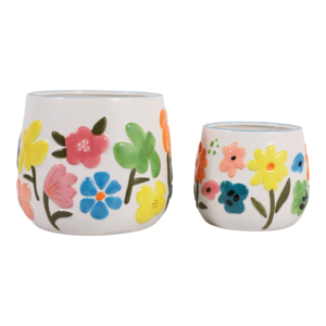 Vasi in Ceramica Dipinti a Mano con Design a Tulipano per Piante da Interno e Decorazione Casa e Giardino - Product Image 3