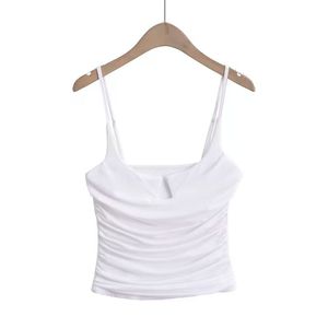 Haut bustier en dentelle florale pour femme, avec taille froncée, sans couture, à bretelles, style débardeur court, coupe ample, idéal pour les soirées. - Product Image 6