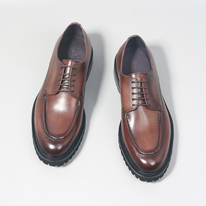 Chaussures Oxford décontractées pour hommes, chaussures de créateur pour le printemps et l'été, chaussures de mariage à enfiler, cuir véritable antidérapant pour le bureau et les affaires - Product Image 4