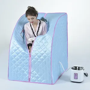 Sauna de vapor para el hogar personal portátil para uso en interiores para 1 persona, Sauna de vapor de desintoxicación relajante con generador de vapor