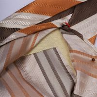 Cravate homme en soie de mûrier, faite main, à trois plis, jacquard, style italien, rayée, décontractée et professionnelle, coupe slim, vendue à l'unité