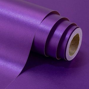 Yarcony Shimmer Metallic Purple Wrapping <b>Paper</b> Roll 17 Inches X 33 Feet Solid Color Pearly Lustre Gift Wrap Birthday - Product Image 1