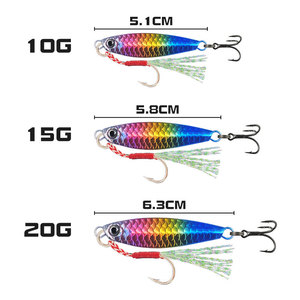 Señuelo de pesca vertical de metal <span class=keywords><strong>para</strong></span> aguas profundas, plomada artificial de plomo, anzuelos triples de acero de alto carbono, aparejos de jigging <span class=keywords><strong>para</strong></span> pesca embarcada - Product Image 3