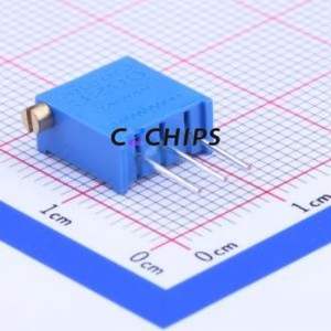 Resistencia Ajustable/Potenciómetro 3296X-1-500LF SIP-3P, Resistencia de 10x4.8mm, 50 Ohm, 10%, 500mW, 100ppm ℃ - Product Image 1