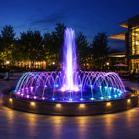 Fontaine musicale LED RGB dansante en acier inoxydable pour piscine, décoration commerciale pour jardin, place publique et hôtel