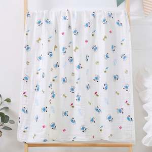 Muslin <b>Swaddle</b> for Newborn Babies Super Soft Thin Cloth to <b>Wrap</b> Baby 2 Layered Baby Bath Towel - Product Image 6