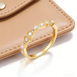 Anillo de compromiso y moda personalizado de plata y oro macizo de 10K/14K/18K, con diamantes cultivados en laboratorio CVD de calidad IGI VVS-VS, corte ovalado y corte brillante, clásico. - Product Image 4